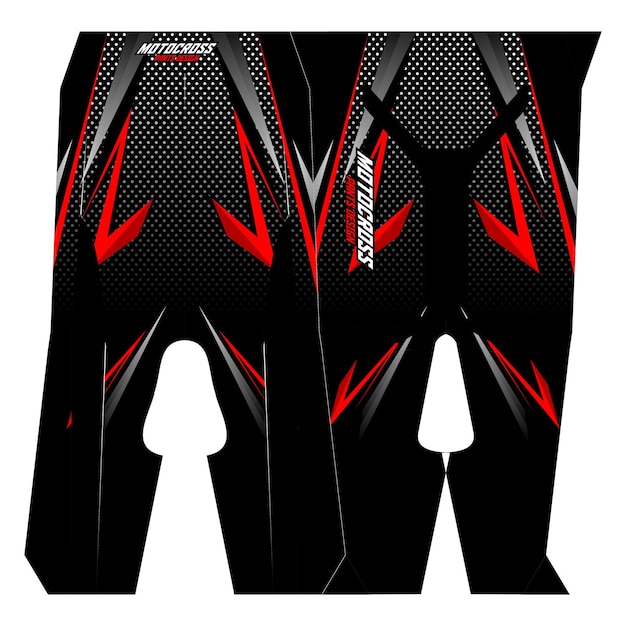 Vector printready sublimation motocross pants design