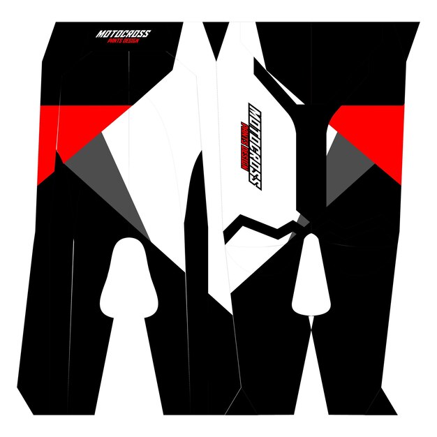 Vector printready sublimation motocross pants design