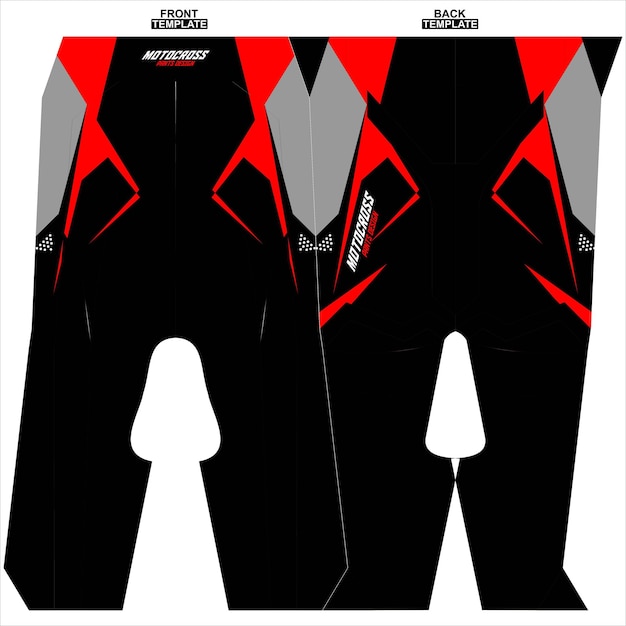 Vector printready sublimation motocross pants design