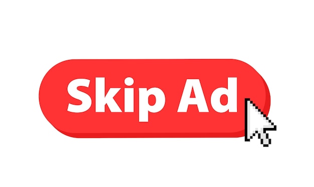 Vector printskip ad button do not show ads skip advertisement