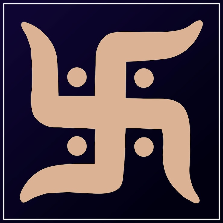 वेक्टर printswastika hinduism glyph icon vector swastika hinduism sign isolated symbol illustration