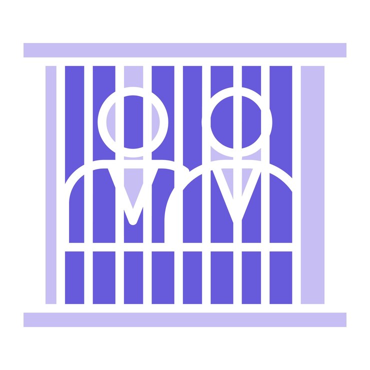 Vector prisioner vector illustration