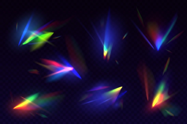 Vector prism light diamond shine or sunbeam flare