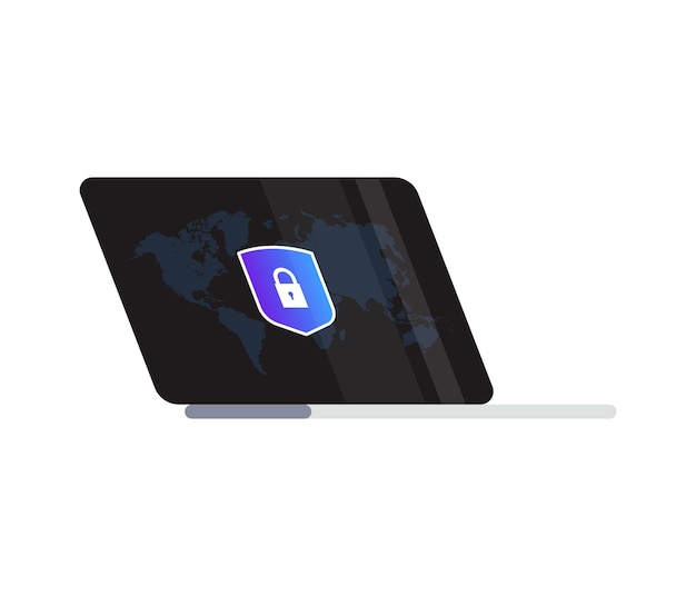 プライバシー概念の安全な vpn オンライン接続個人データ保護の世界地図と仮想プライベート