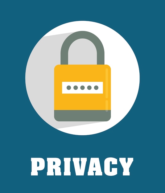 Privacy en beveiligingssysteem grafische pictogrammen