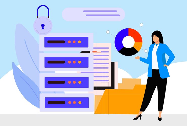 Vector privacy impact assessment concept illustration stylish and beautiful