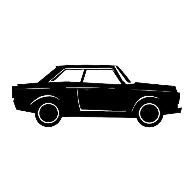 a private car vector silhouette