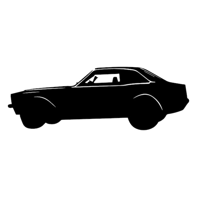 Vettore una silhouette vettoriale di un'auto privata