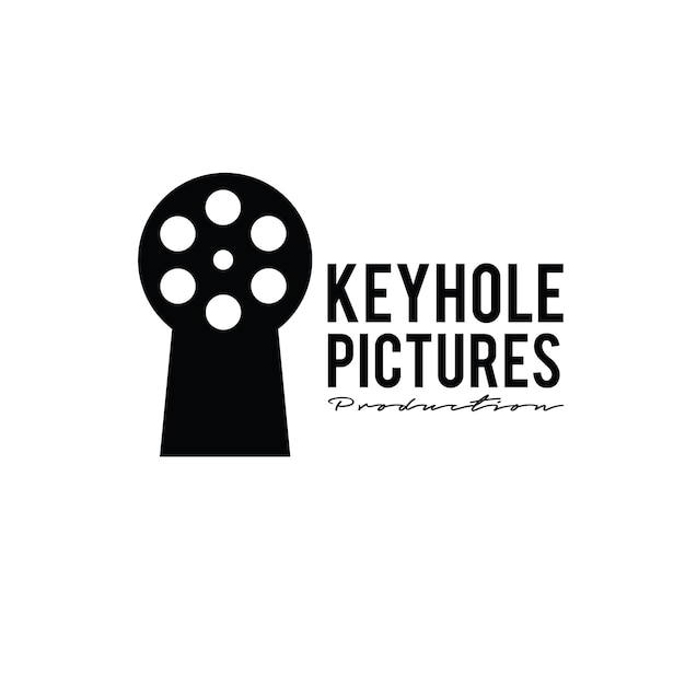 Private cinema studio movie video cinema film production logo design vector icon illustration