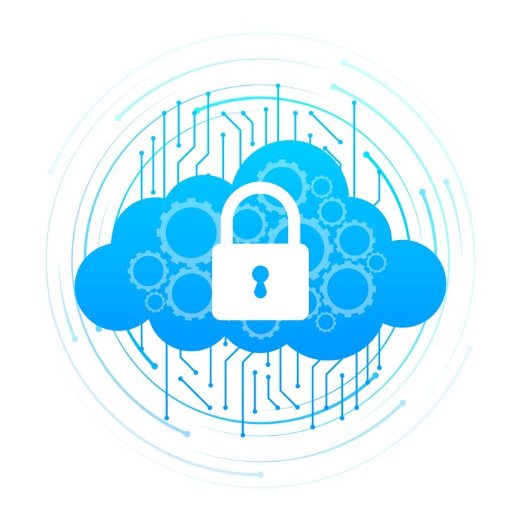Vector private key digital key cyber security concept futuristic server