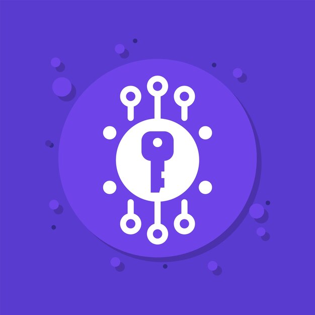 Private key icon for web and apps