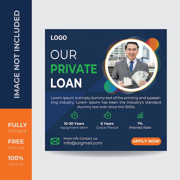 private loan poster template