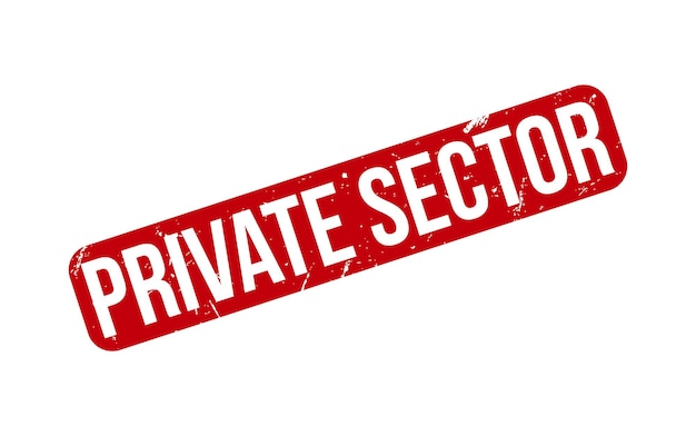 Private Sector Rubber Stamp Seal Vector