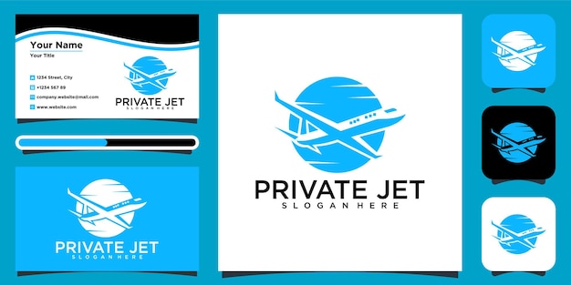 Vector prive-jet vector pictogram. zakelijke jet illustratie. luxe tweemotorig vliegtuig voor logo- en visitekaartjeontwerp