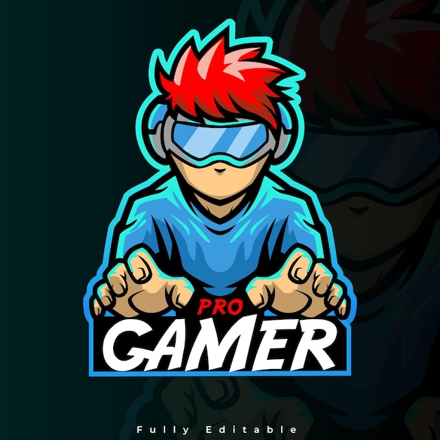 Pro Gamer Logo Vector Illustration