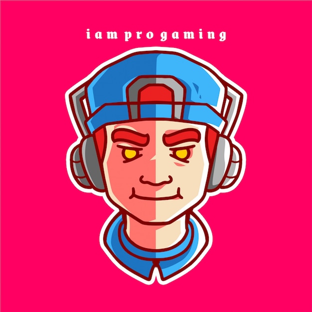 Vector pro gaming mascot logo