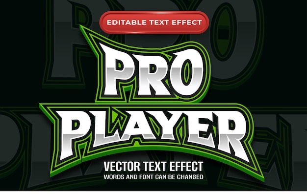 Pro player editable text effect