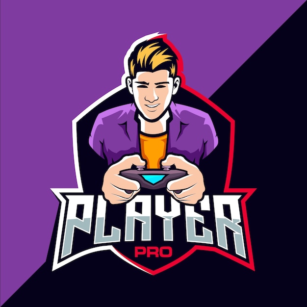 Pro player esport game logo design