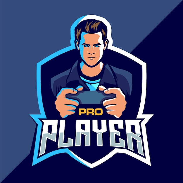 Design del logo del gioco esport pro player