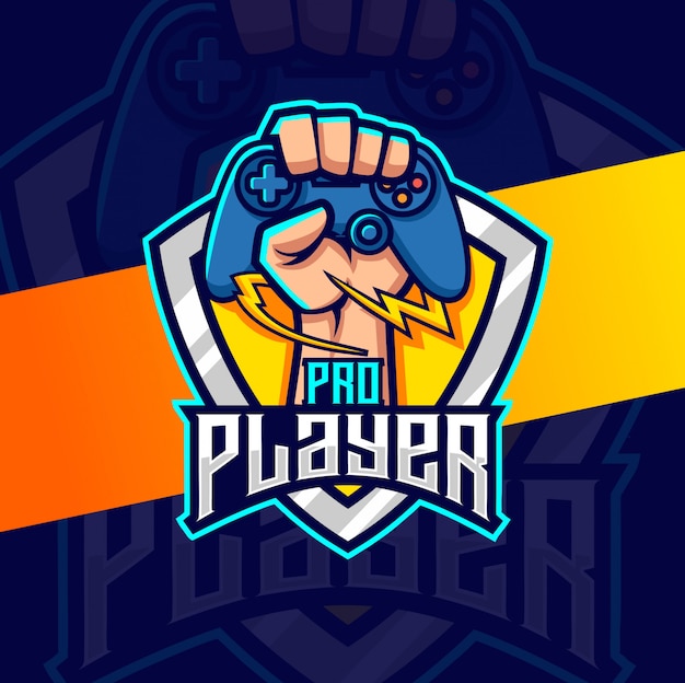 Pro player esport game logo