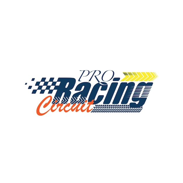 Pro racing circuit label text