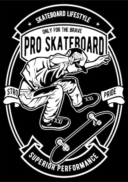 Vector pro skateboard poster