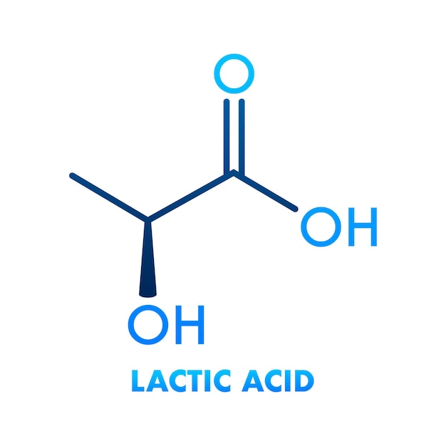 Probiotica bacteriën vector design icoon met melkzuur formule