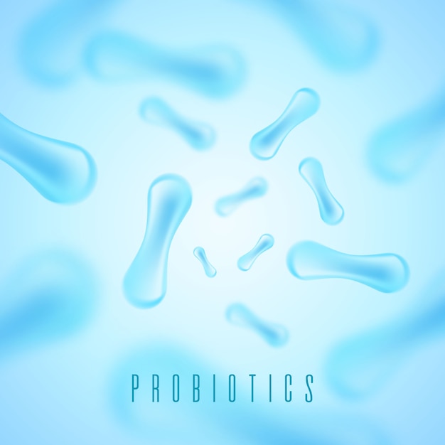 Probiotics bacteria. biology, science background.