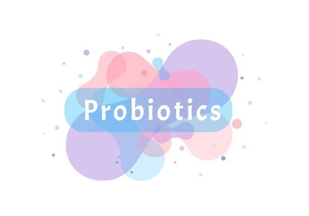 Logo dei batteri probiotici design grafico del logotipo moderno in stile piatto semplice, prebiotic lactobacillus