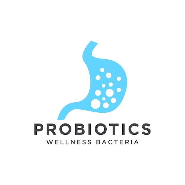 Modello di progettazione del logo dei probiotici