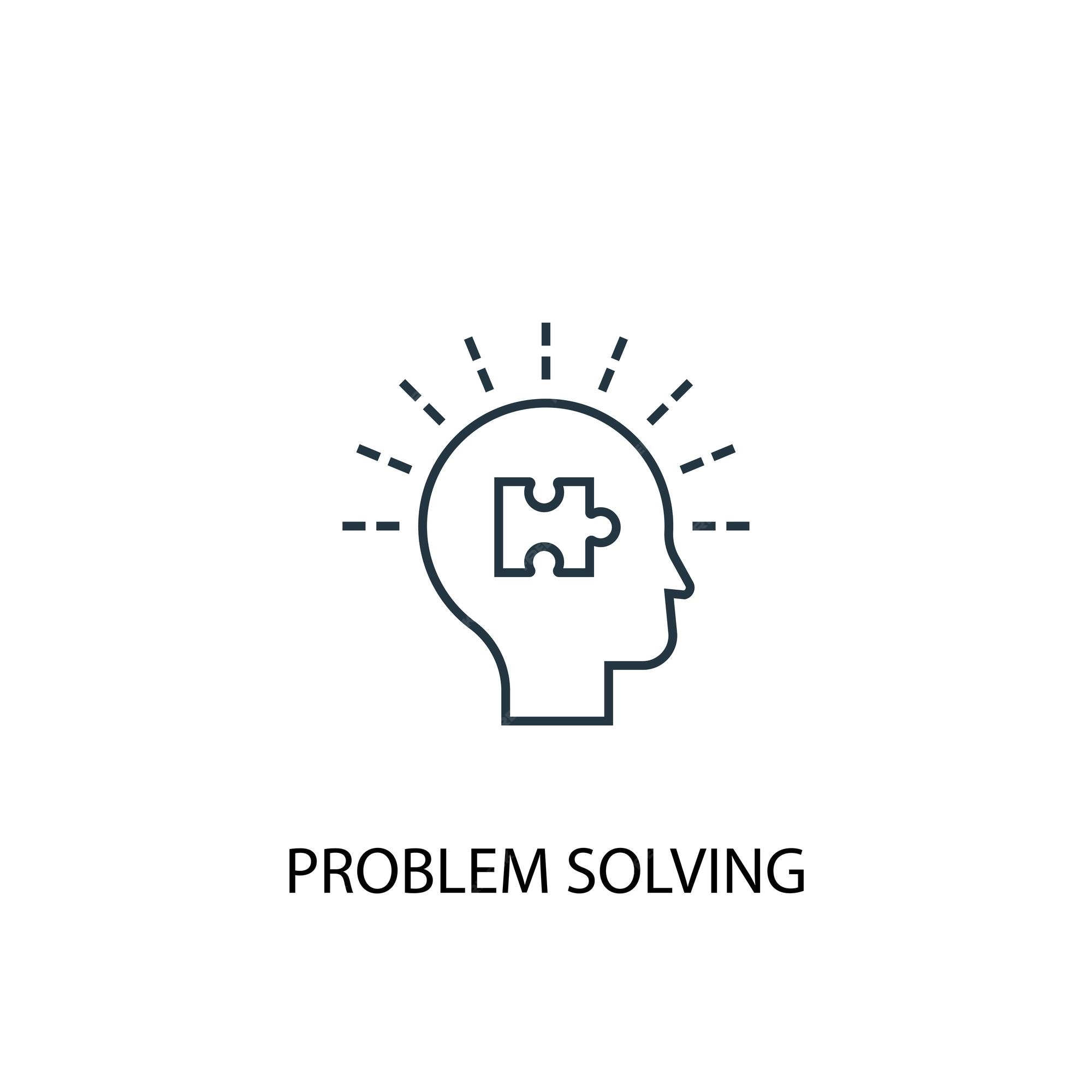 Premium Vector | Problem solving concept line icon. simple element ...
