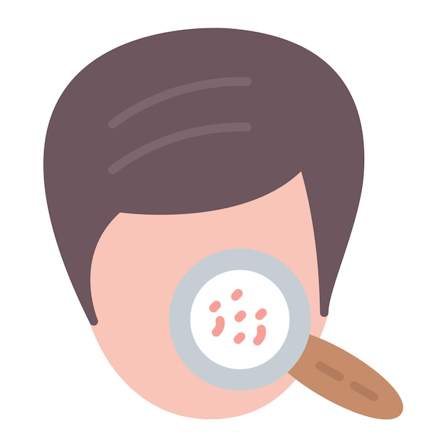 Vector problematic skin flat illustration