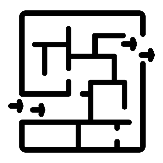 Problemen oplossen coach icoon outline vector Beslissingsvaardigheden