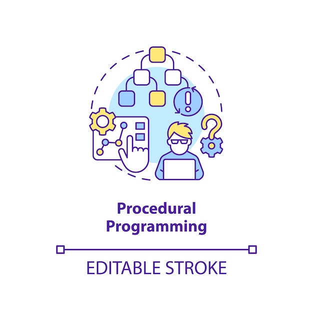 Icona del concetto di programmazione procedurale