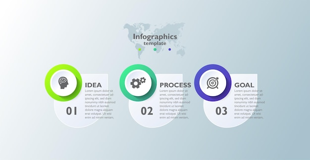 Proces infographic zakelijk sjabloonontwerp