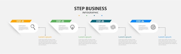 Proces ontwerp infographic sjabloon professional