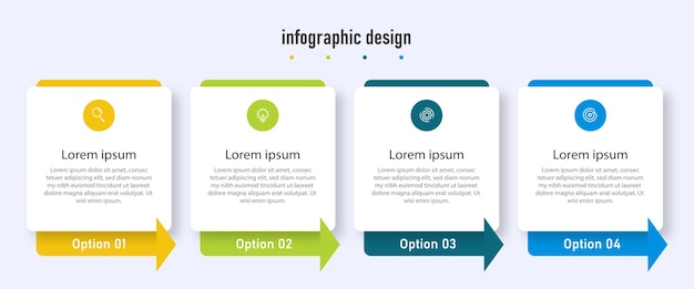 Vector process business infographic flat element design template