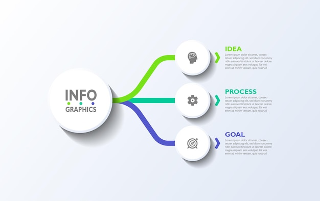 Process circle  business infographic design template