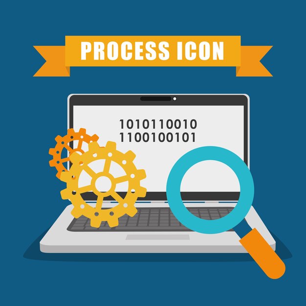 Process concept with icon design