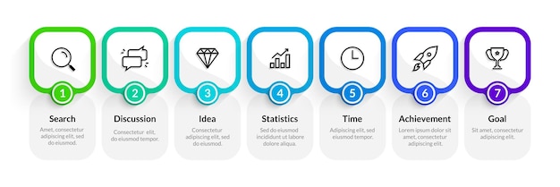 process diagram flowchart graphic template evolution sequence infographic simple option process chart vector illustration step timeline diagram presentation elements flowchart