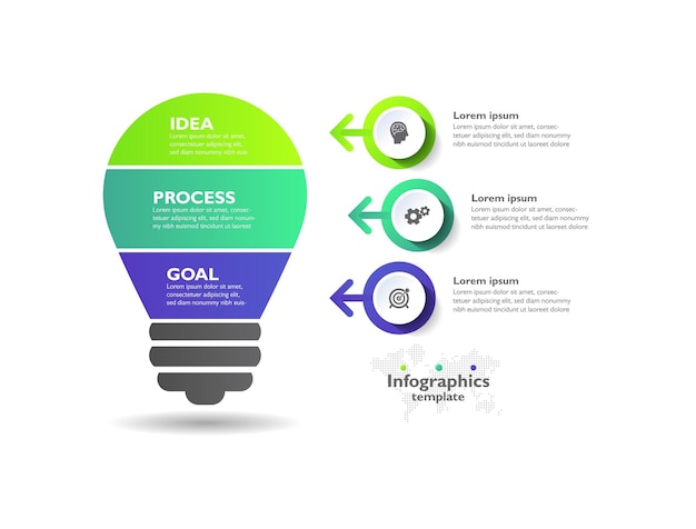 프로세스 Infographic 비즈니스 템플릿 디자인