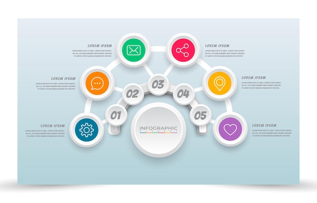 Process infographic template style