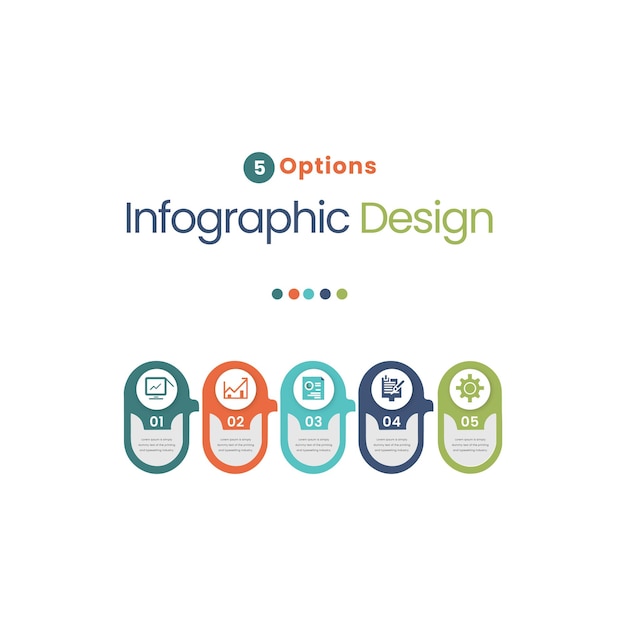 Process infographics design vector