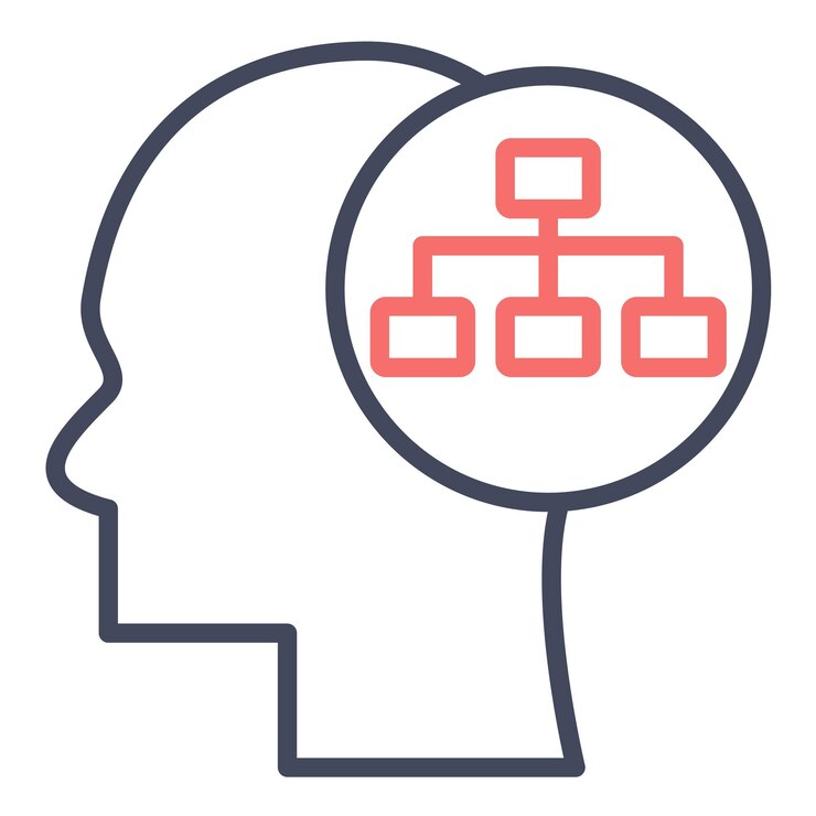 Vector process mapping vector illustration style
