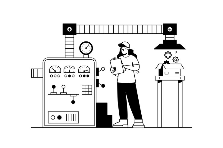 Vector processing of goods by machine