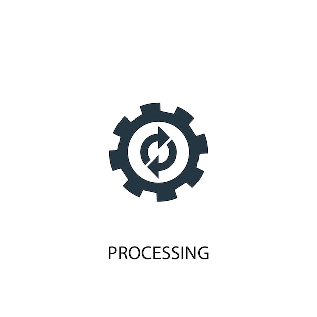 processing icon. Simple element illustration. processing concept symbol design from analytics, research collection. Can be used for web and mobile.