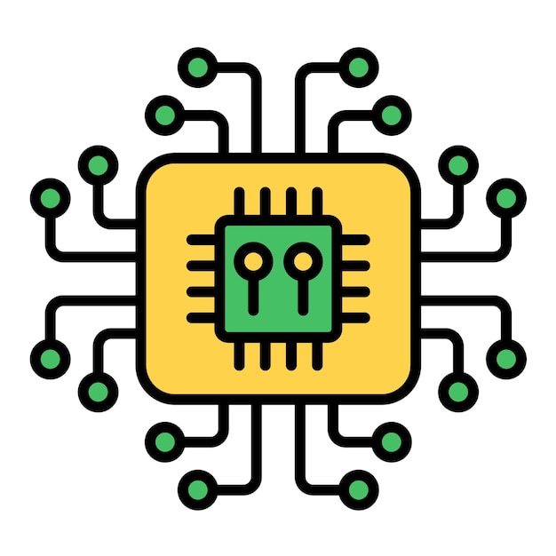 Processor Flat Illustration