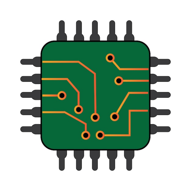 Processor icon logo vector design template