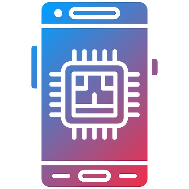 Vector processor-icon vector afbeelding kan worden gebruikt voor mobiele app-ontwikkeling
