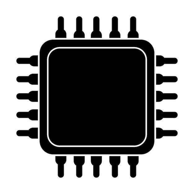 Processor pictogram logo vector ontwerpsjabloon